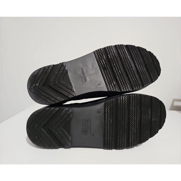 Calvin Klein Illea Rubber Boots Platform Lug Sole Womens 8 Black Rain Boot - Picture 7 of 11